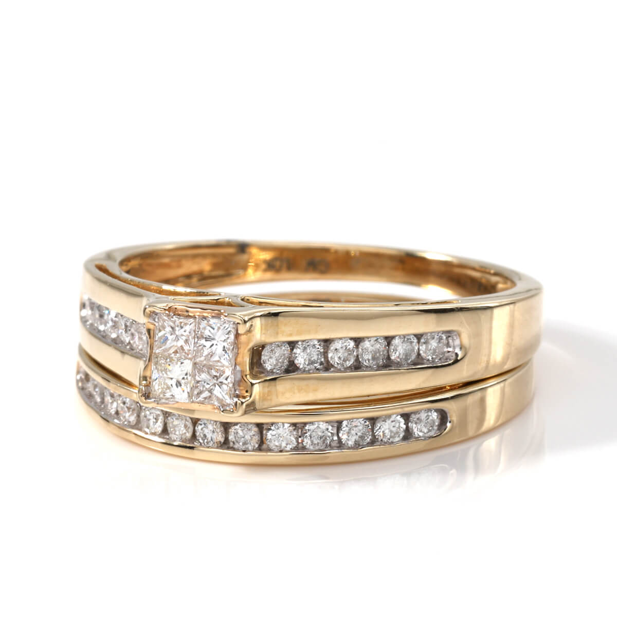 ダイヤモンド 10K イエローゴールド リング 15号 AGMBRF-6402-YG