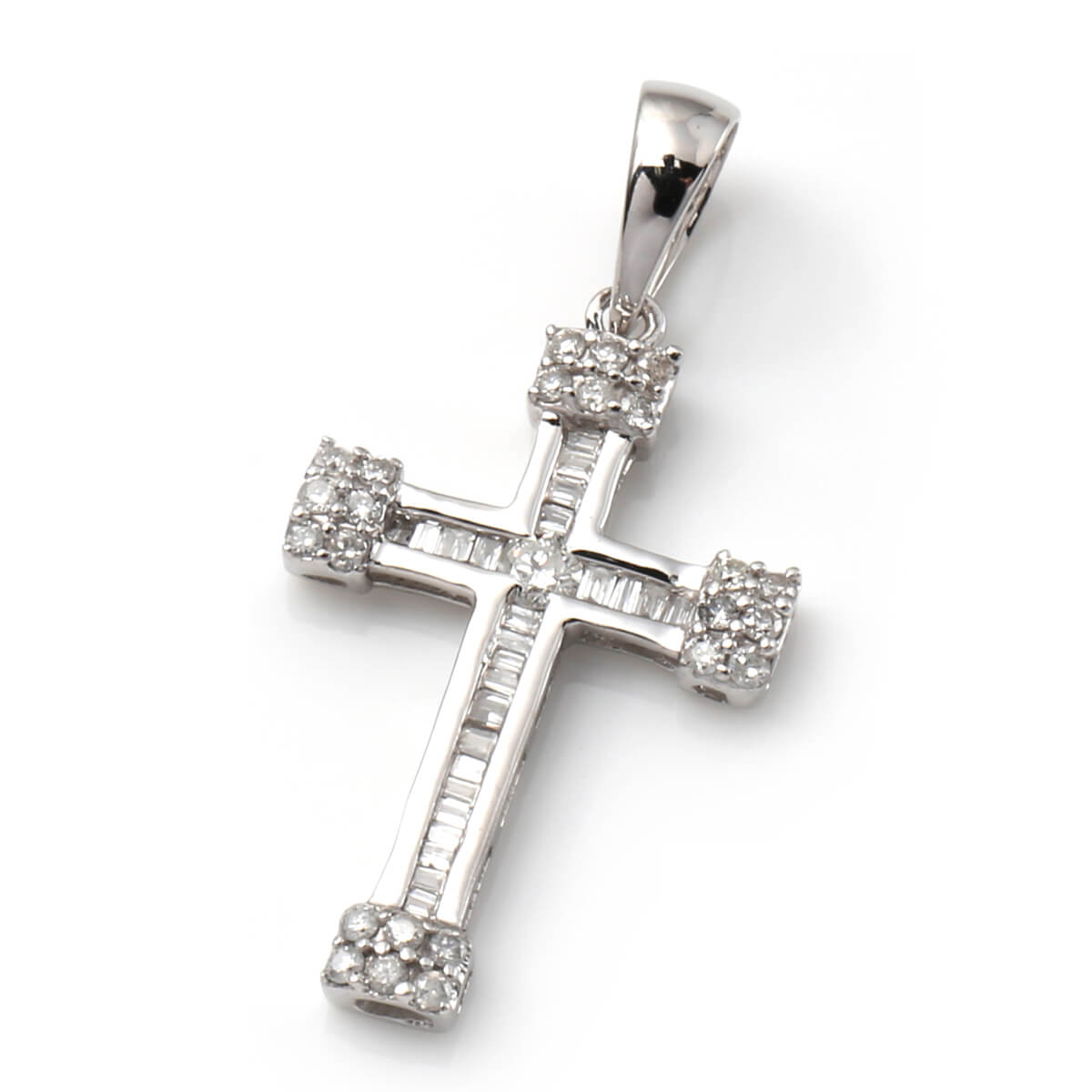 ダイヤモンド 10K ホワイトゴールド ペンダント P6154BR-10W