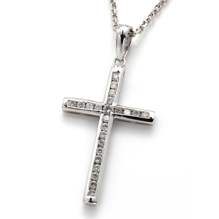 ダイヤモンド 10K ホワイトゴールド ペンダント P3962R-10W