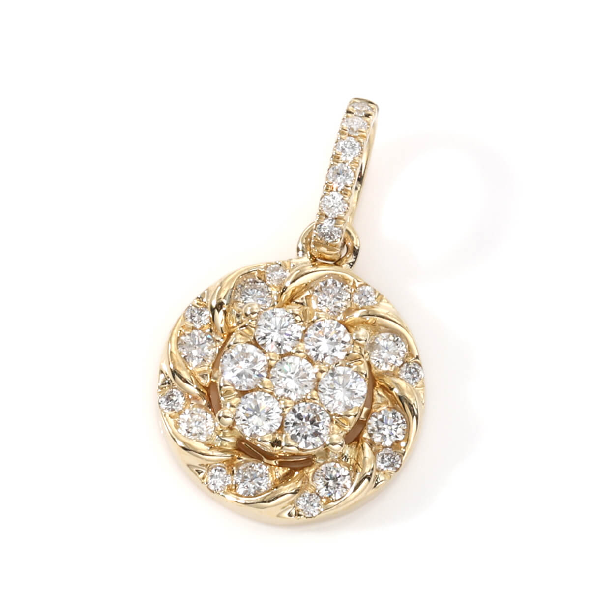 ダイヤモンド 10K イエローゴールド ペンダント A0828078-ALY