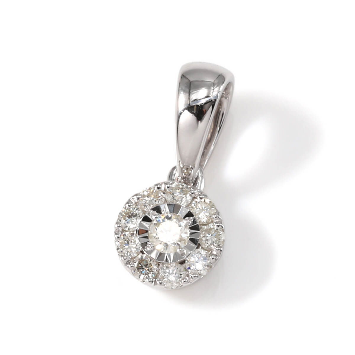 ダイヤモンド 10K ホワイトゴールド ペンダント P14826-10KW