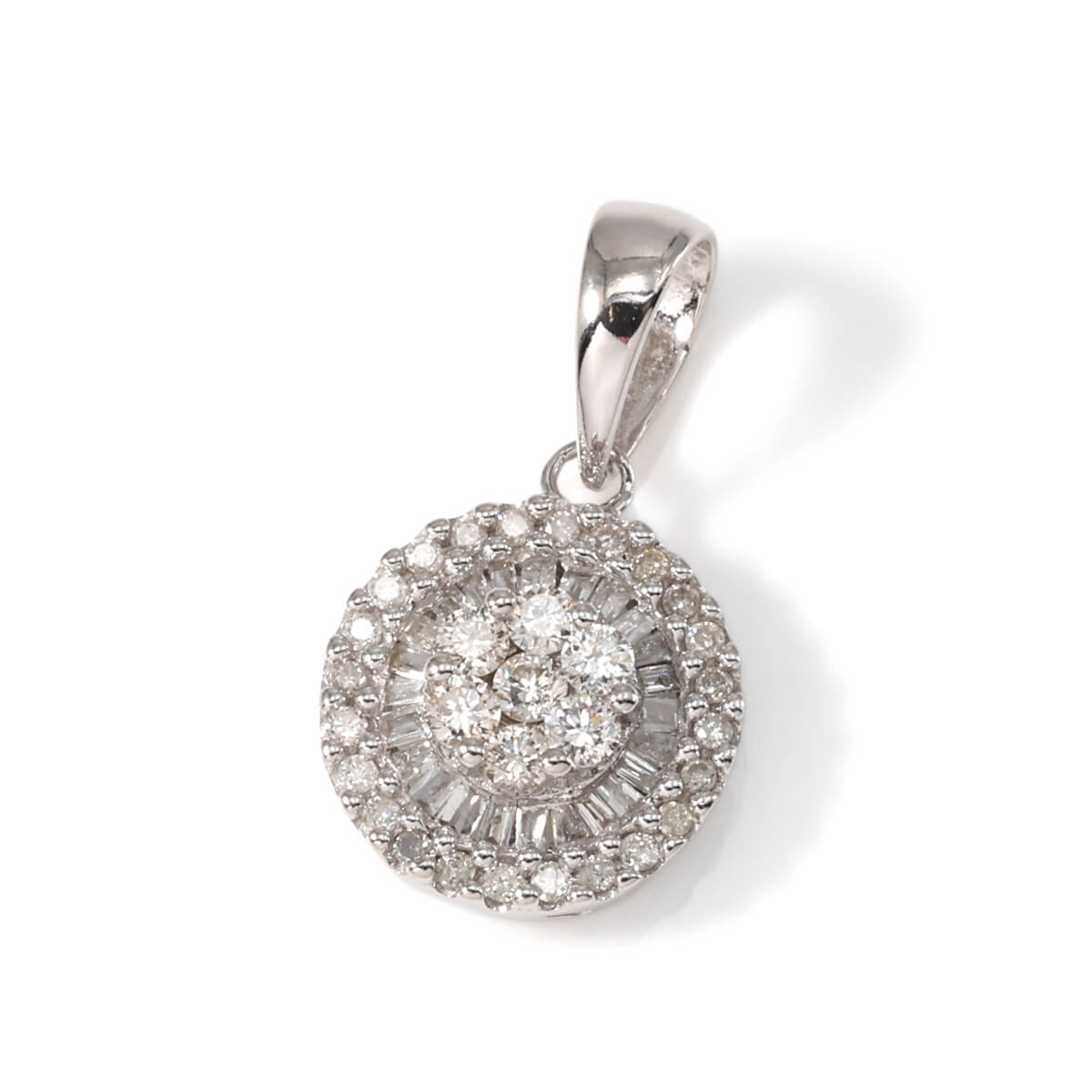 ダイヤモンド 10K ホワイトゴールド ペンダント P8030-10KW