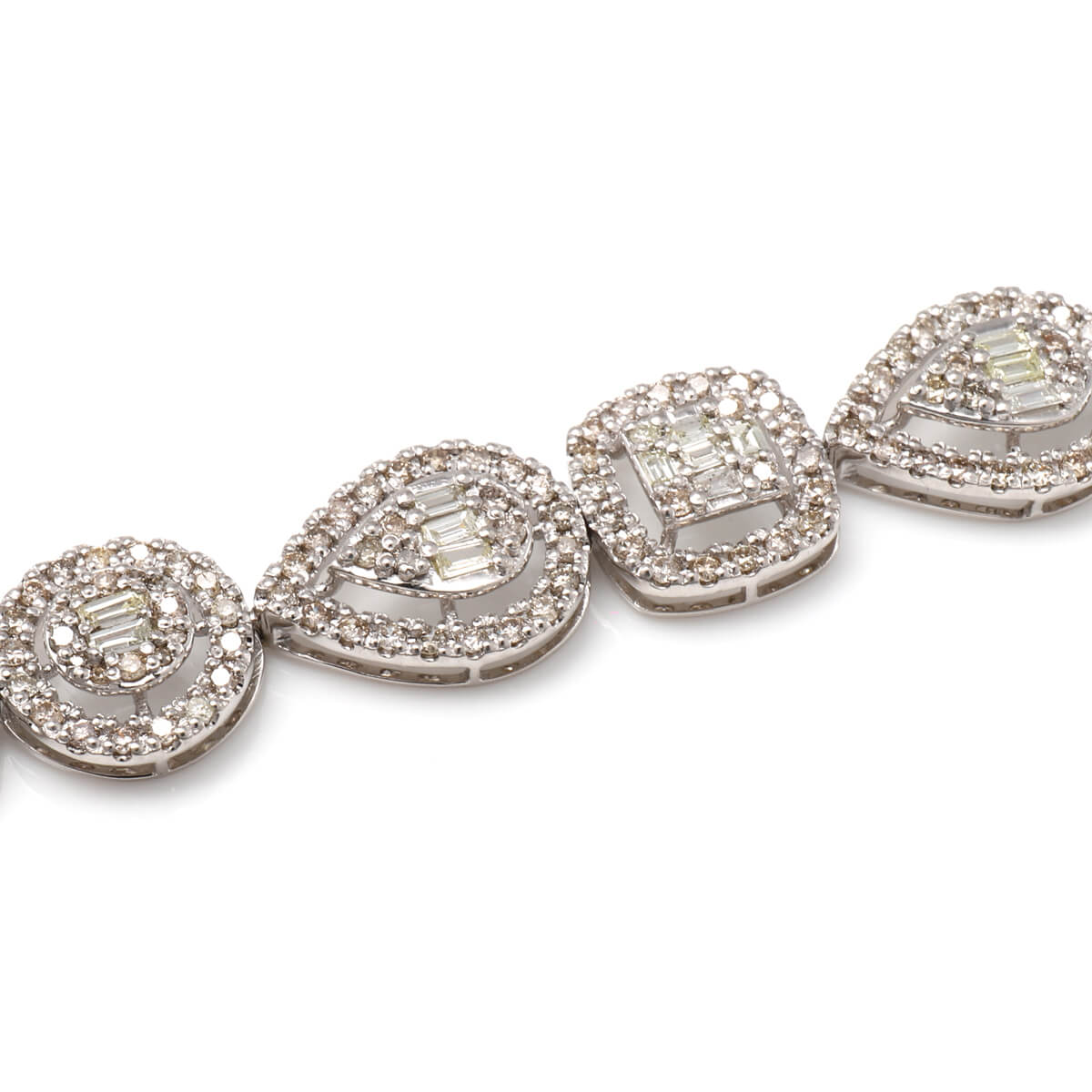 ダイヤモンド 18K ホワイトゴールド ブレスレット 幅10mm 17cm ABL-V2966 avalanche-10021883 AVALANCHE GOLD&JEWELRY サンプル画像2