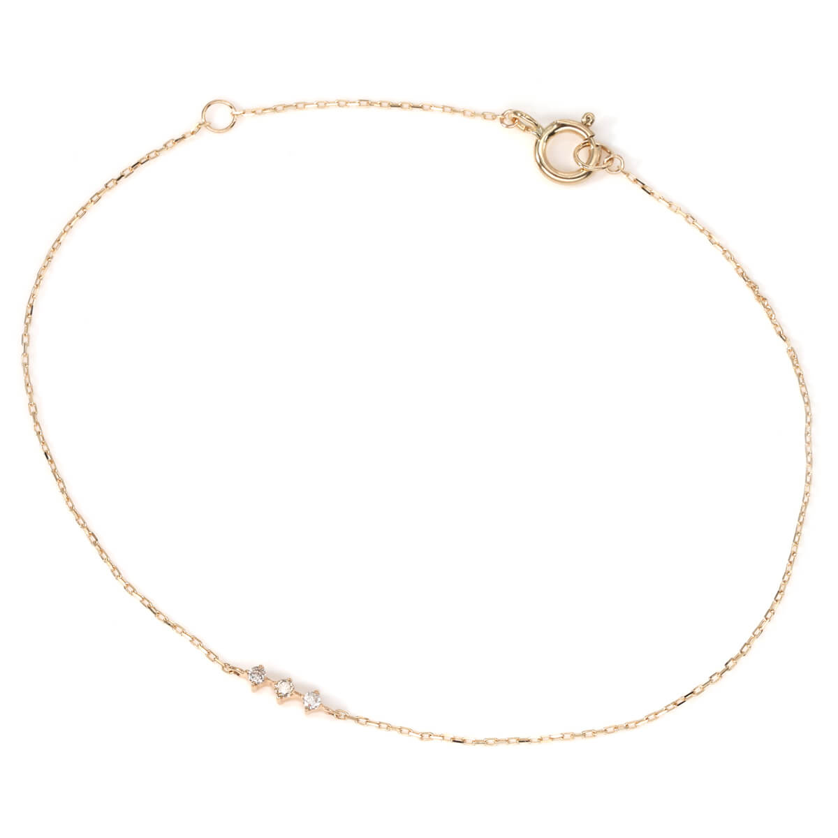 ダイヤモンド 10K イエローゴールド ブレスレット 17cm AT8Y438020