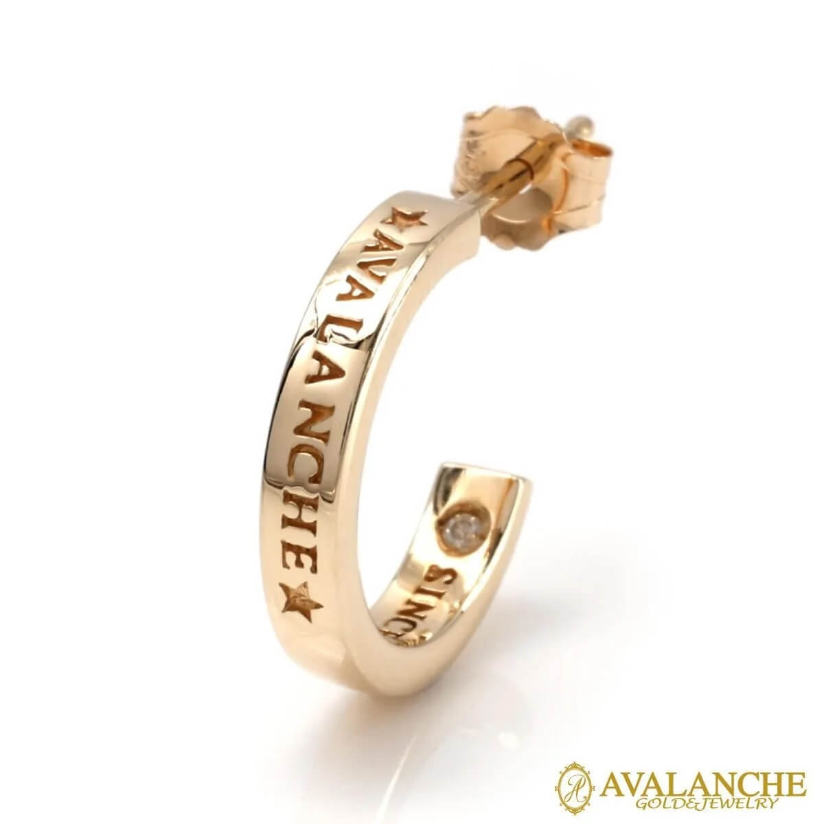 ダイヤモンド 10K イエローゴールド ピアス 15mm 4-11055-01