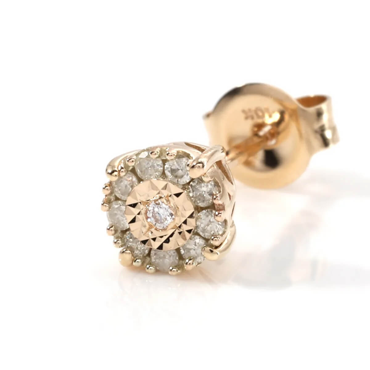 ダイヤモンド 10K イエローゴールド ピアスE2427-10Y