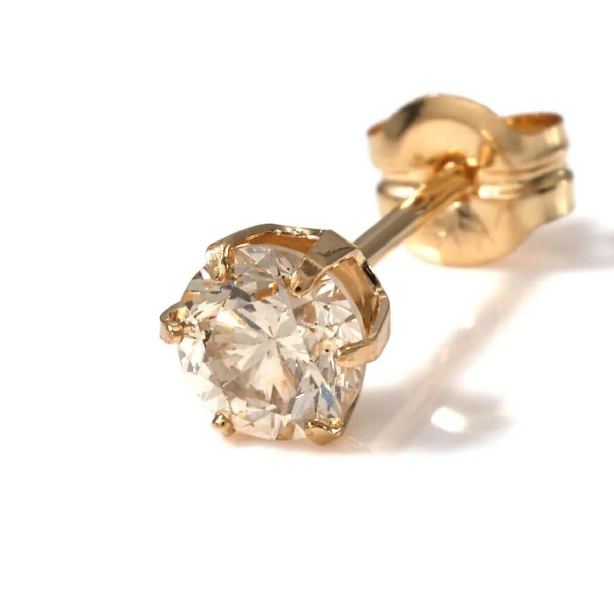 ダイヤモンド 18K イエローゴールド ピアス 4mm VTFK-60Y