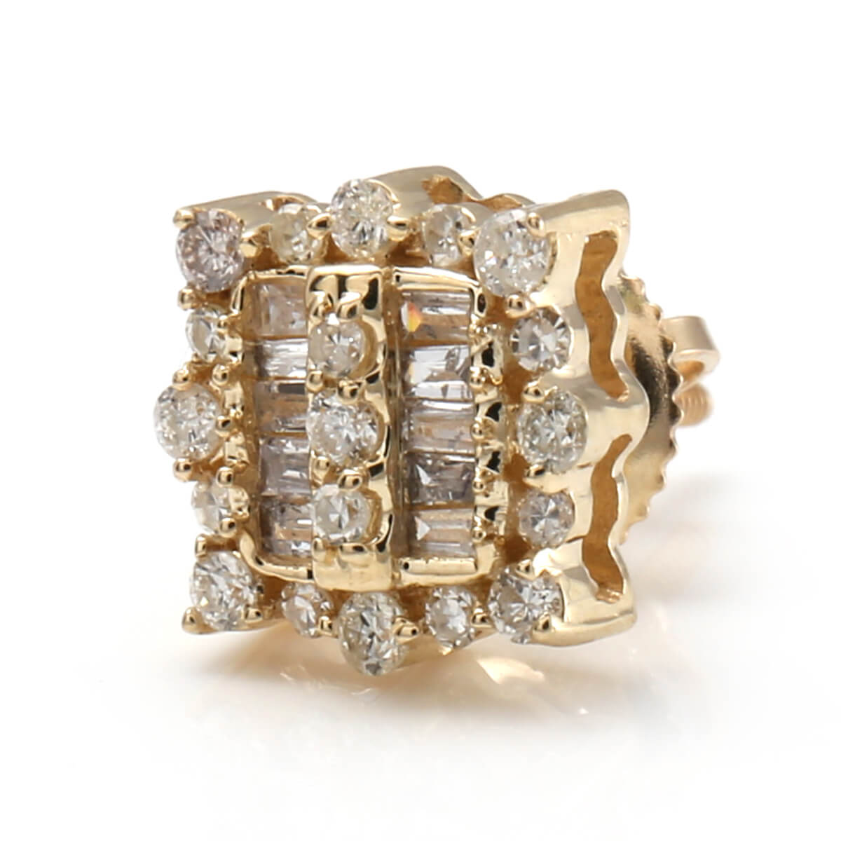 ダイヤモンド 10K イエローゴールド ピアス 8.5mm A126671(4.0)