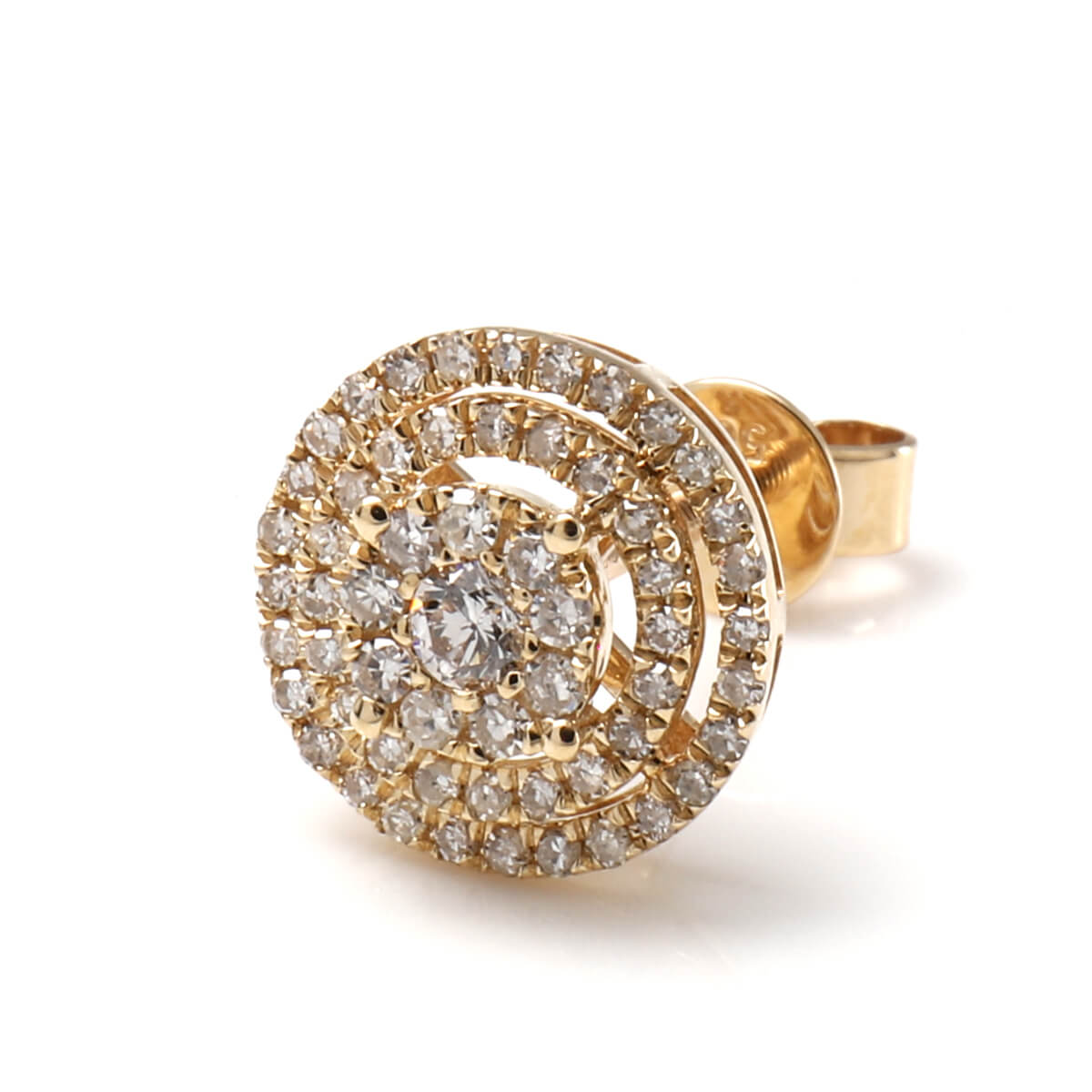 乐天商城 - ダイヤモンド 14K イエローゴールド ピアス 9.5mm A0126932-ALY