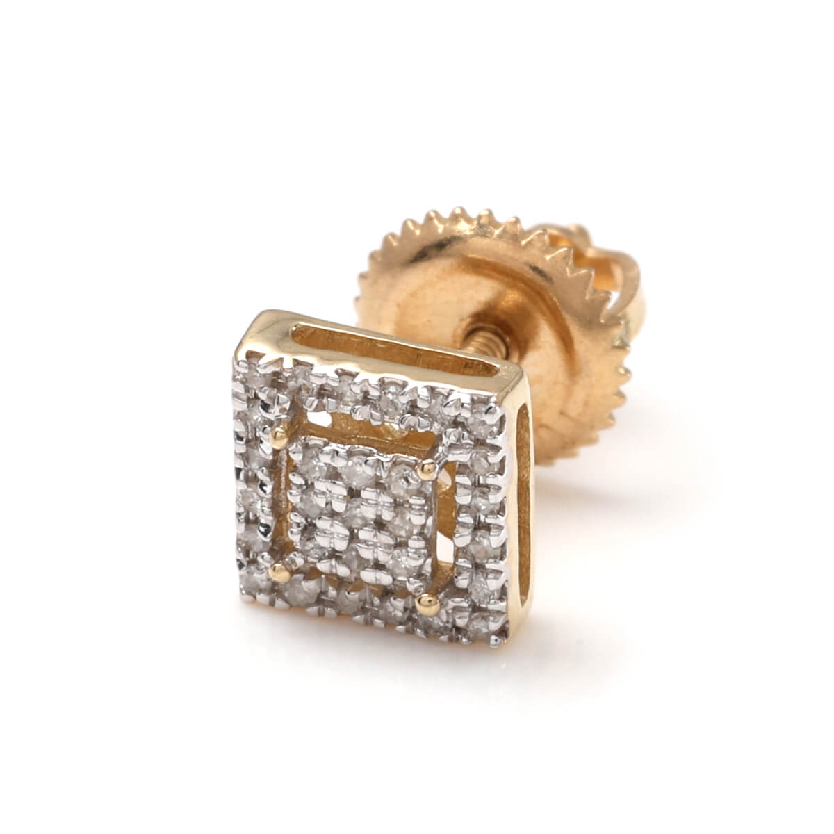 ダイヤモンド 10K イエローゴールド ピアス 6.2mm AGME-133-YG