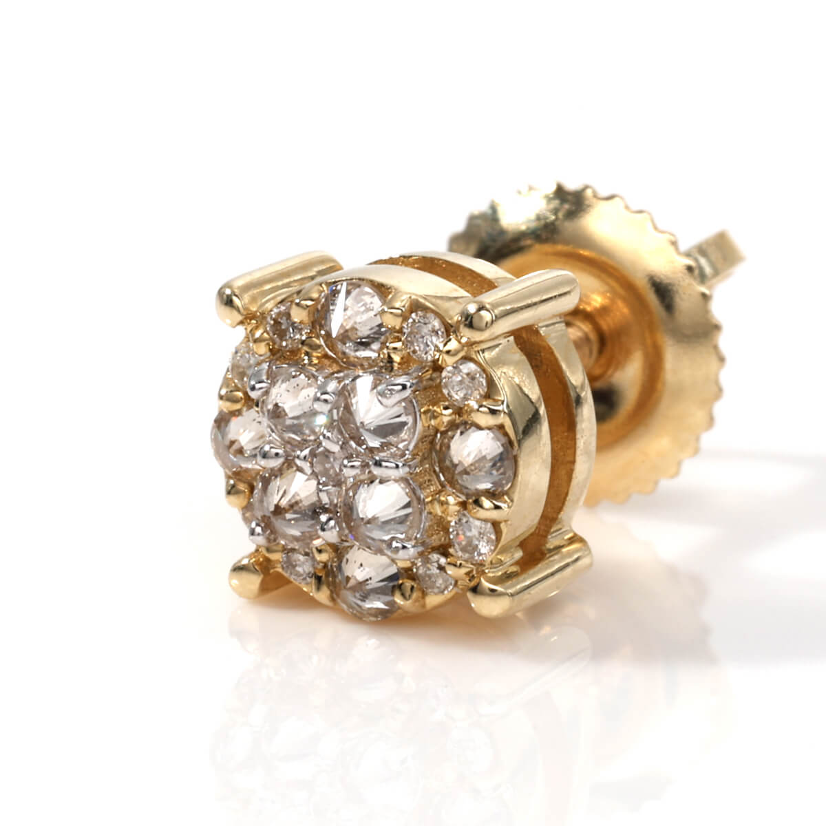 ダイヤモンド 10K イエローゴールド ピアス 6.5mm A145555