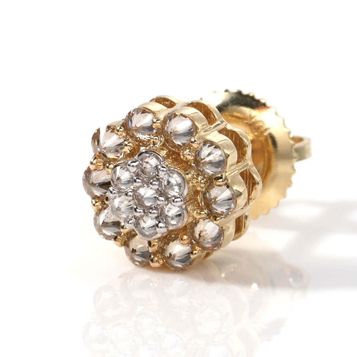 ダイヤモンド 10K イエローゴールド ピアス 7.8mm A145260