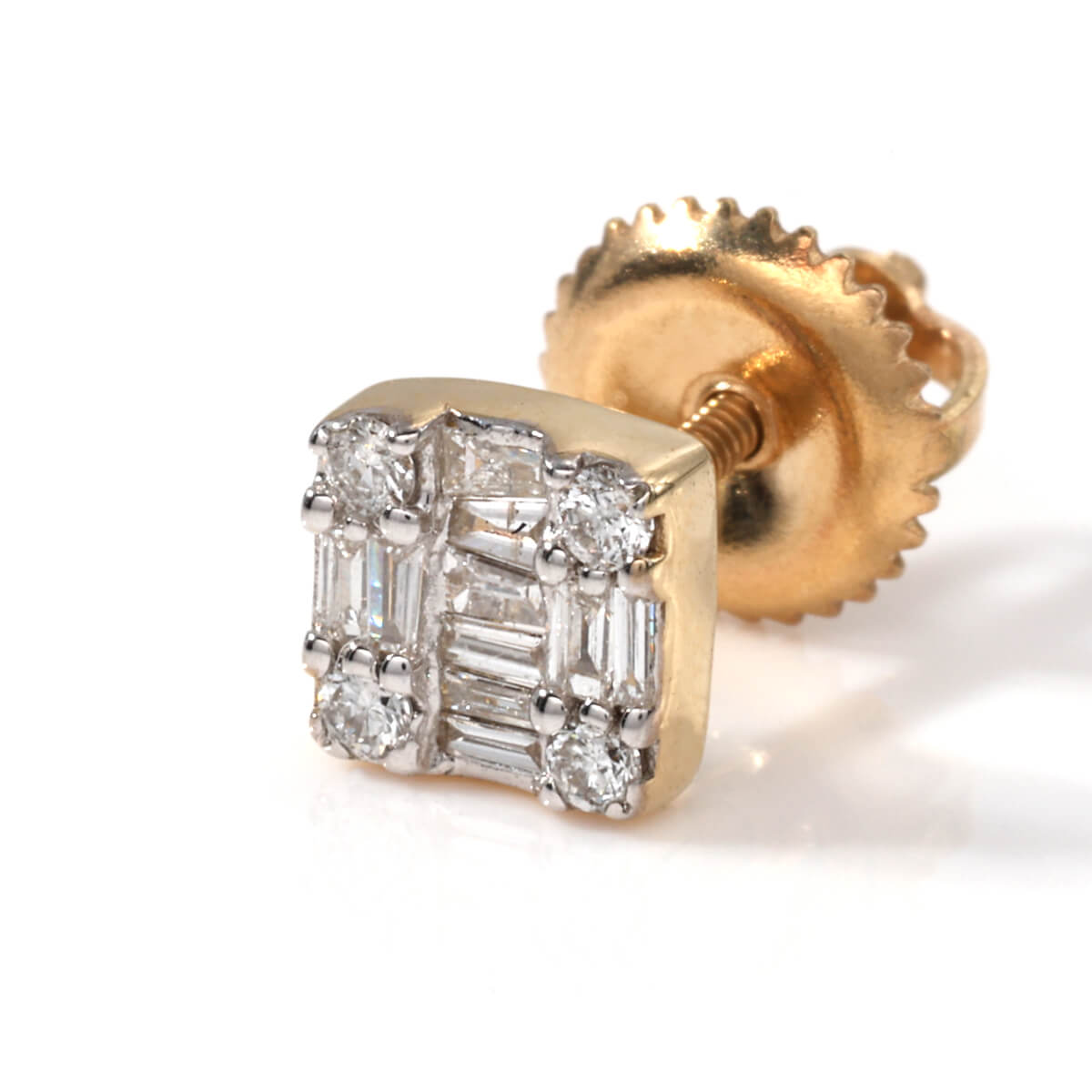 ダイヤモンド 14K イエローゴールド ピアス 5.5mm AGME-486-YG