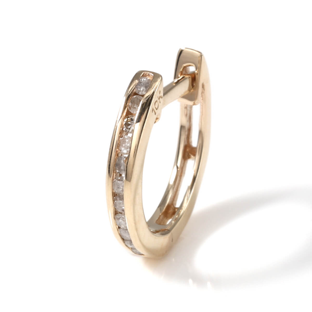 ダイヤモンド 10K イエローゴールド ピアス 11mm E1765R-10KY