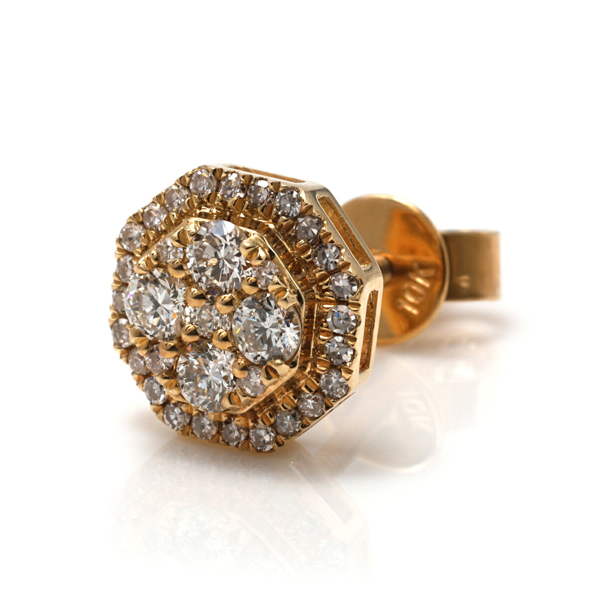 ダイヤモンド 10K イエローゴールド ピアス 8mm A0125842-ALY