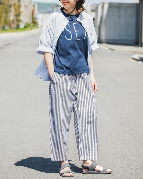 ノースオブジェクト north object ノーザントラック NORTHENTRUCK ハイネック ドローストリング シャツ オフホワイト ライトブルー ネイビー M トップス 綿 ポリウレタン シャーリング生地 刺繍 おしゃれ かわいい 羽織 五分袖 春 夏 カジュアル