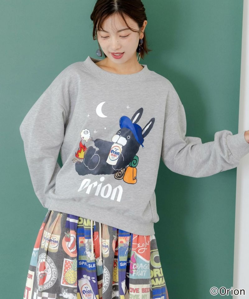 スカラー SCOLAR orion ScoLar 星降る森 オリオンビールタイム柄 PO プルオーバー チャコールグレー 杢..