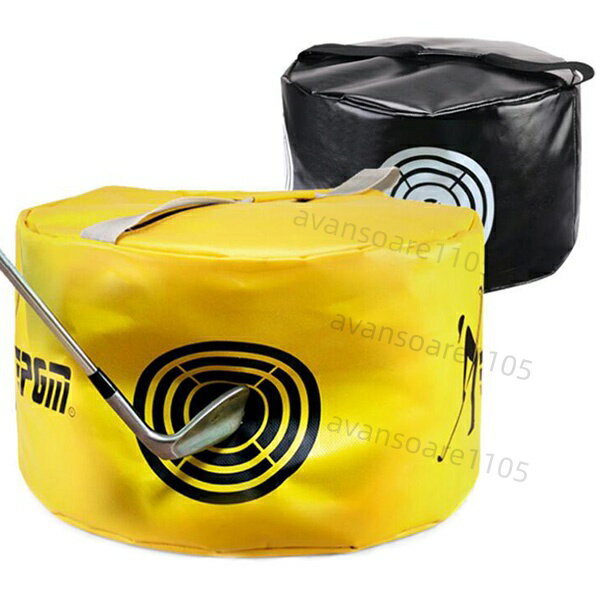 골프 스윙 백 파워 임팩트 백 비거리 업 자세 수정 트레이닝 기구 방수 실천 연습 스윙 강화 블랙 노랑 골프 연습 샌드백 골프 백
