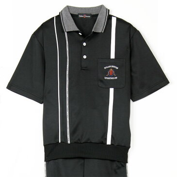 ▼訳あり!再入荷【紳士メンズ】【ジャージ】【部屋着】《M・L・LLサイズ》吸汗速乾モノトーンリラックスウェア上下セット黒