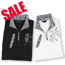 〇【レディーストップス】【ポロシャツ】《M・L・LL・3Lサイズ》ラインストーン使いサマージップポロ2色 ST1950-1-80165 レディースファッション レディース ファッション トップス ポロシャツ