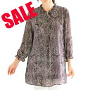 〇半額以下!期間限定セール3,980円【トップス】【チュニック】【レディースファッション】《M・L・LL・3L・4Lサイズ》シルク100%シフォン チュニックブ...