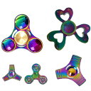 【送料無料】ハンドスピナー Handspinner金属製 虹色 カラフル Vacuum plating color 玩具 おもちゃ 指スピナー レインボー オー...