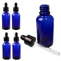 スポイト遮光瓶30ml5本セットガラス製手作りアロマ・香水保存容器(ブルー)