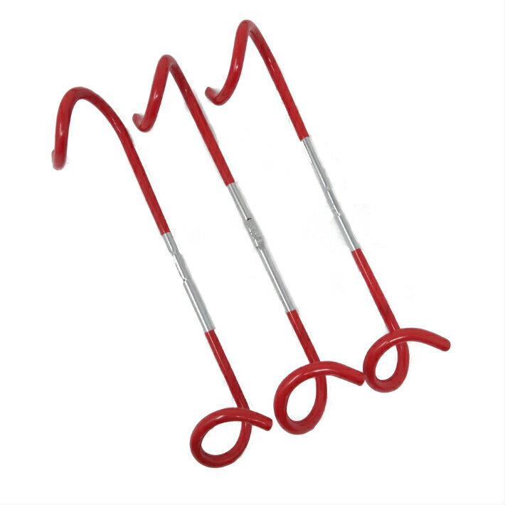 ポール用ランタンハンガー レッド (3本セット) キャンプ用品 アウトドア用品 ランタンフック ランタン ハンガー フック 赤