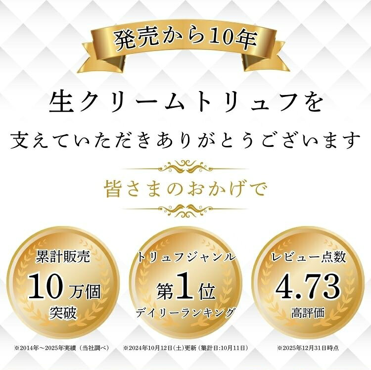 【累計販売10万個】 生クリームトリュフ 生チョコ 生クリーム ホワイトデー チョコ 2026 プレゼント ギフト プチギフト 贈り物 送料無料 生チョコトリュフ チョコレート トリュフ 生チョコレート チョコトリュフ［冷凍］