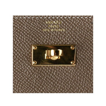 【ほぼ新品】エルメス エプソン ケリーウォレット トゥーゴー エトゥープ エトープ ゴールド金具 HERMES EPSOM KELLY WALLET TO GO ETOUPE GOLD【海外直輸入中古品】【中古】