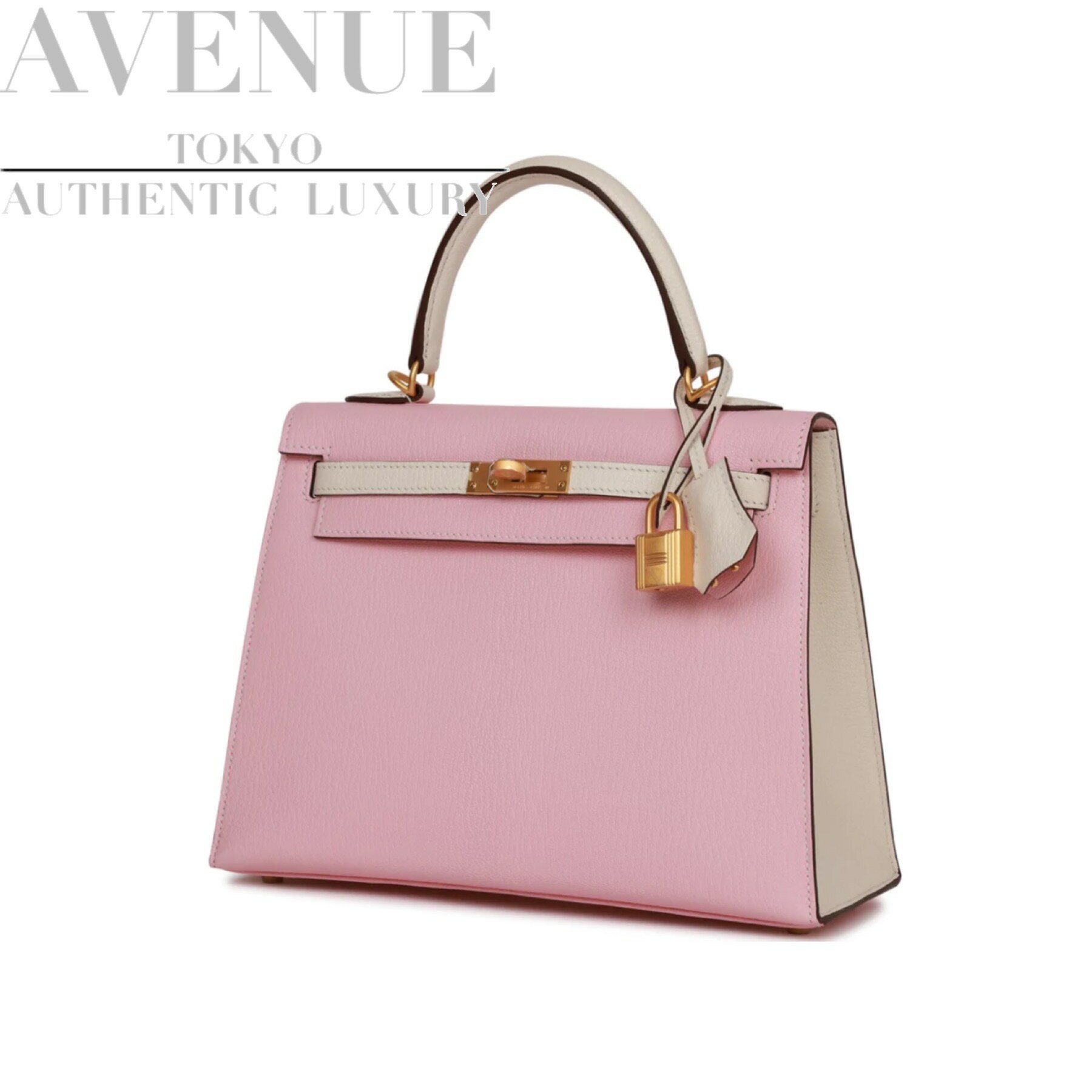 ڿ̤ѡ2022ǯ ᥹ ꡼25 ڥ륪 Х顼  ʥ ֥ ޥåȥɶ ѡʥ륪 ۡ塼 HERMES KELLY SELLIER 25 ROSE SAKURA NATA CHEVRE BRUSHED GOLD HARDWARE HSS