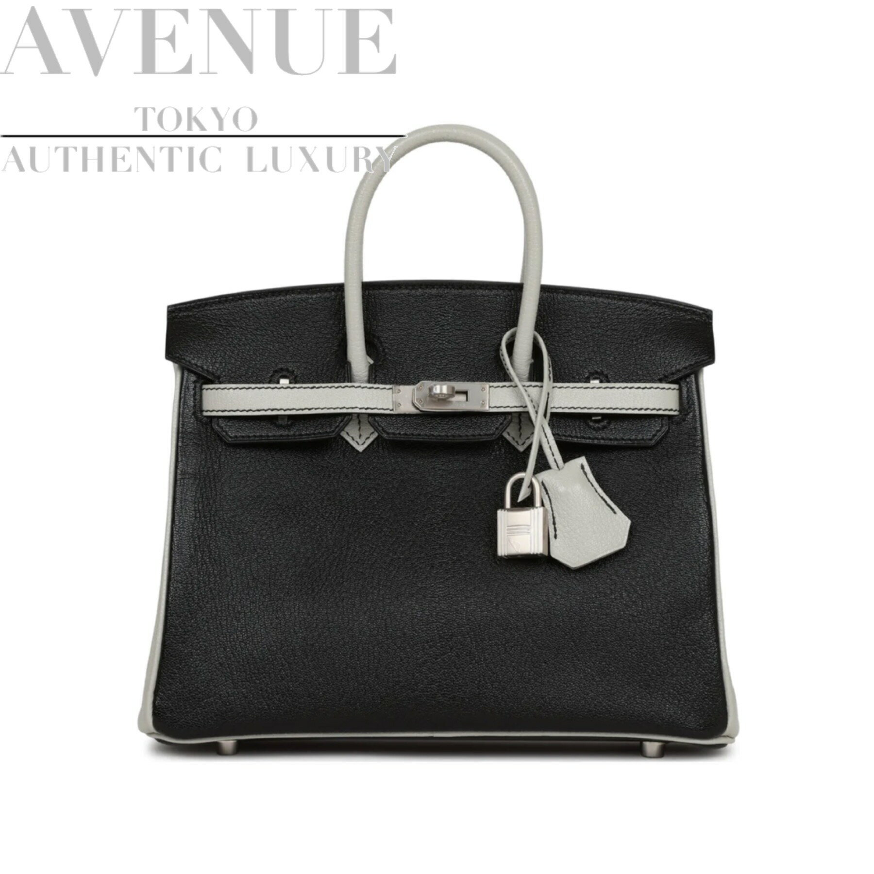 ڿ̤ѡۥ᥹ С25 ڥ륪 Х顼 ֥å ѡ륰졼 ֥ ޥåȥС ѡʥ륪 ۡ塼 HERMES BIRKIN 25 BLACK GRIS PERLE CHEVRE BRUSHED SILVER HARDWARE HSS