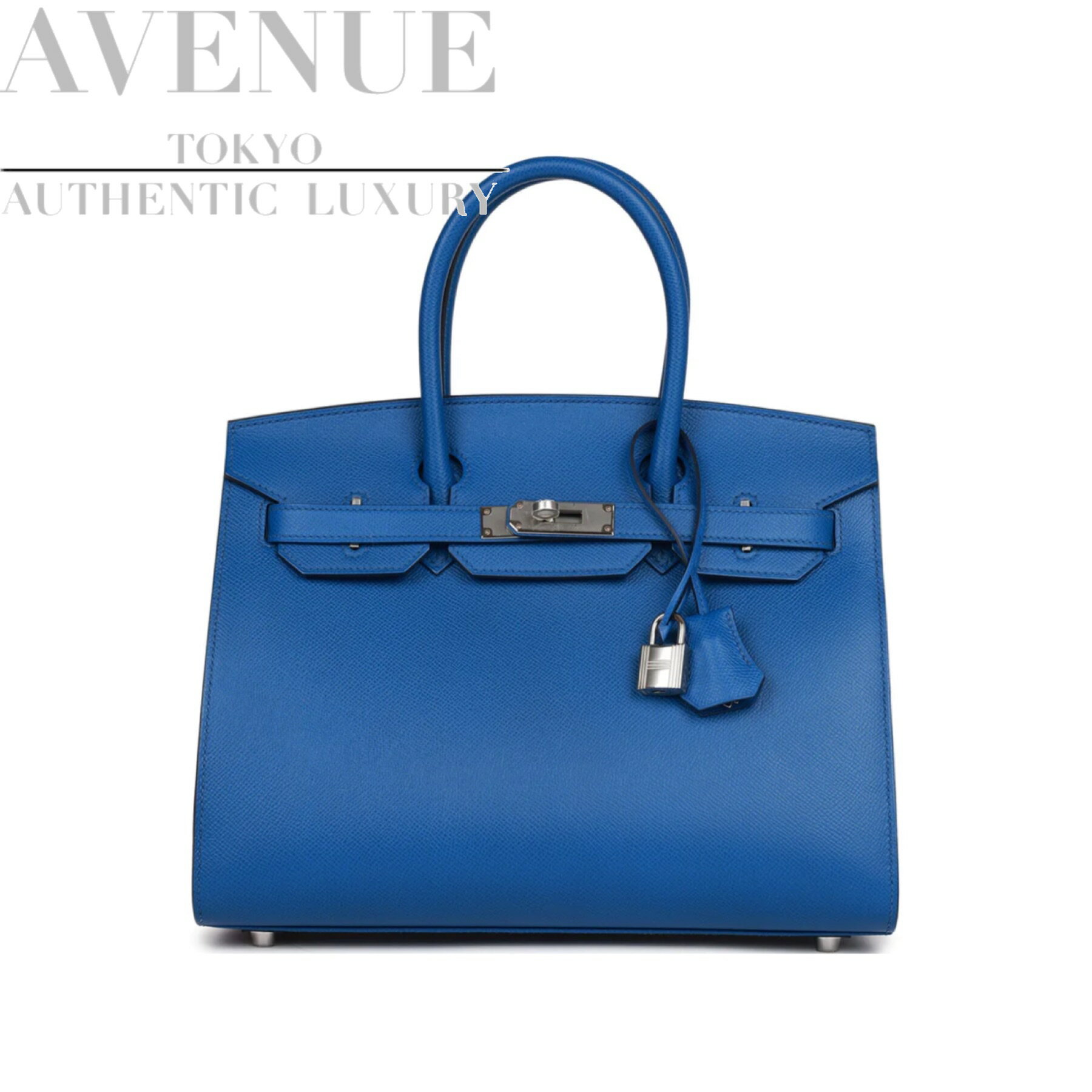 yVigpz2021N GX o[L30 u[tX Gv\ Vo[ HERMES BIRKIN SELLIER 30 BLEU FRANCE EPSOM SILVER HARDWARE