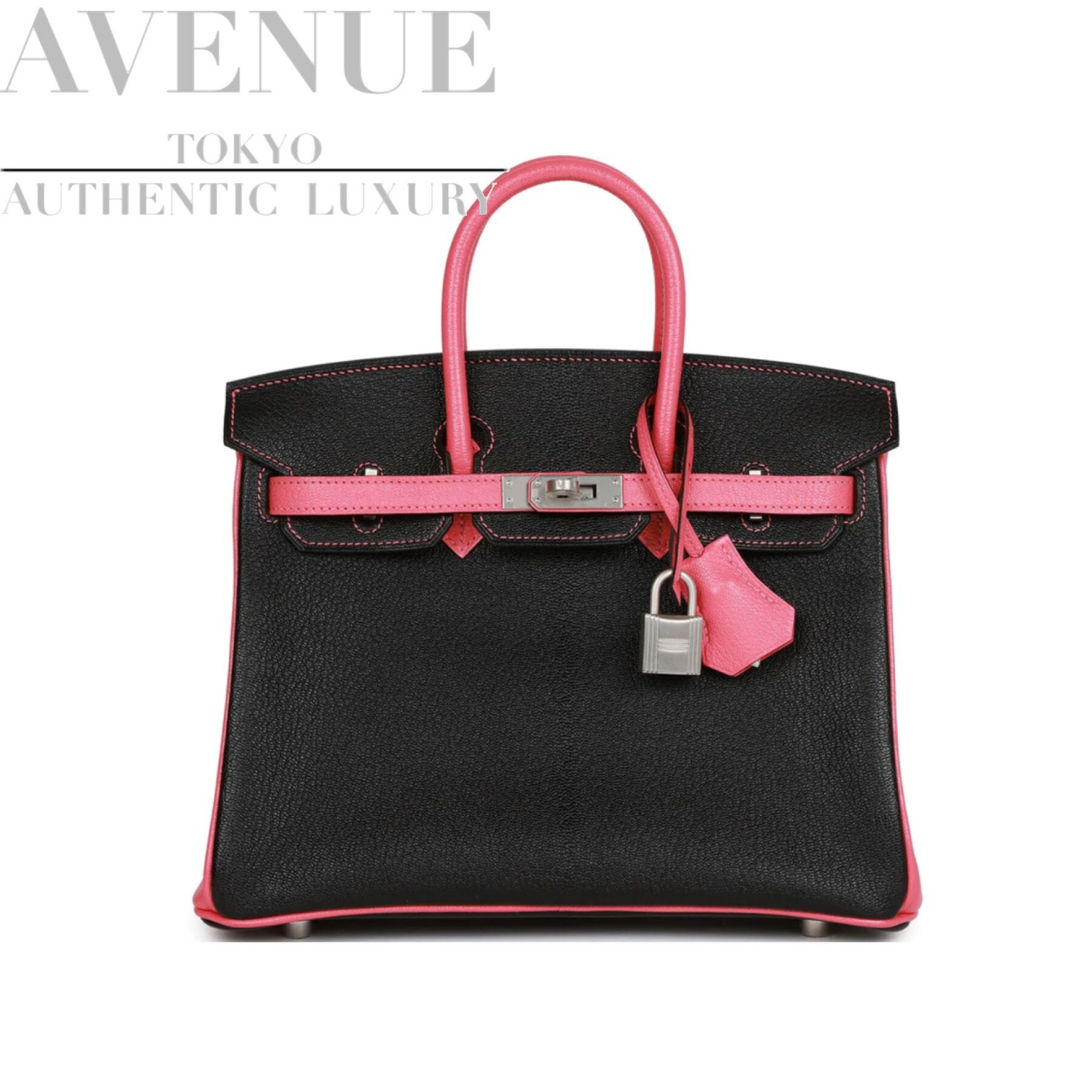 ڿ̤ѡۥ᥹ С25 ڥ륪 Х顼 ֥å  ֥ ޥåȥС ѡʥ륪 ۡ塼 HERMES BIRKIN 25 BLACK ROSE AZALEE CHEVRE BRUSHED SILVER HARDWARE HSS