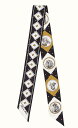 最短当日発送【新品未使用】エルメス ツイリー ノワール/ゴールド/ブラン Colliers et Chiens Plumetis twilly 首輪と犬 HER...