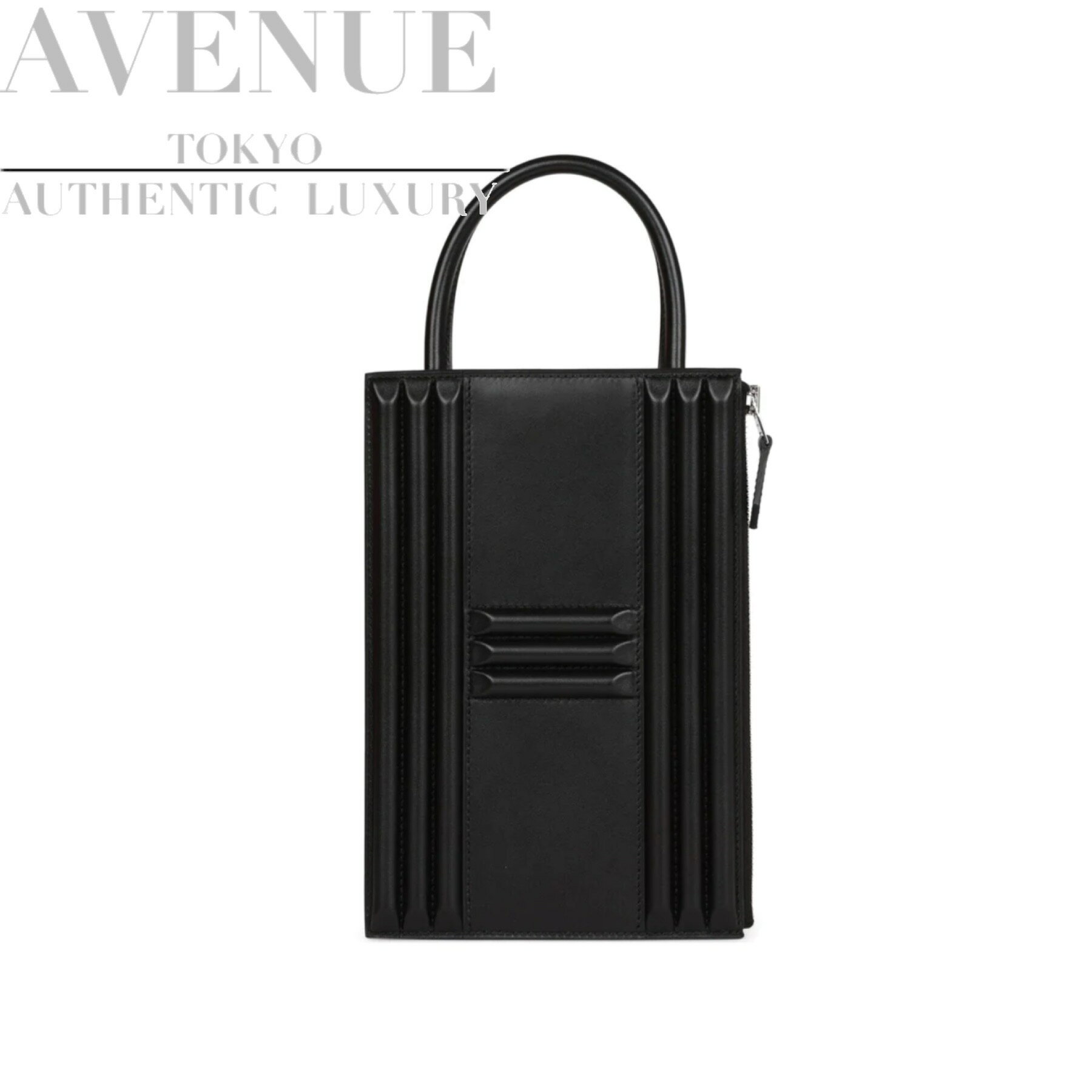 【新品未使用】2022年製 エルメス カデナ バッグ ブラック タデラクト シルバー金具 ハンドバッグ HERMES CADENA BAG BLACK TADELAKT SILVER HARDWARE