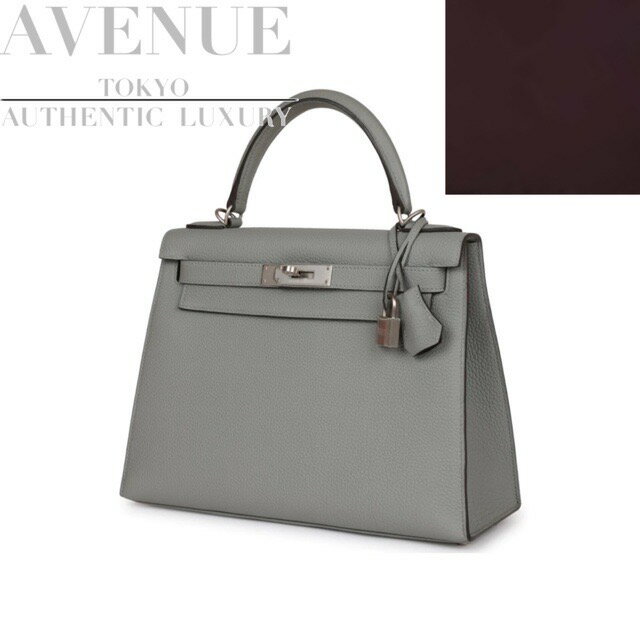 yVigpzGX P[28 OD XyVI[_[ F\ OGbg U gS }bgVo[ p[\iI[_[ z[XV[ HERMES KELLY SELLIER 28 VERSO GRIS MOUETTE RAISIN TOGO BRUSHED SILVER HARDWARE HSS