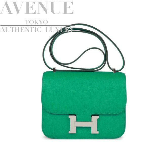 ڿ̤ѡ2023ǯ ᥹ ߥ˥󥹥 18 ߥ顼 른 ץ С Хå HERMES MINI CONSTANCE 18 MIRROR VERT JADE EPSOM SILVER HARDWARE