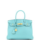 【新品未使用】エルメス バーキン30 ブルーアトール トゴ ゴールド金具 HERMES BIRKIN 30 BLEU ATOLL TOGO GOLD HARDW...