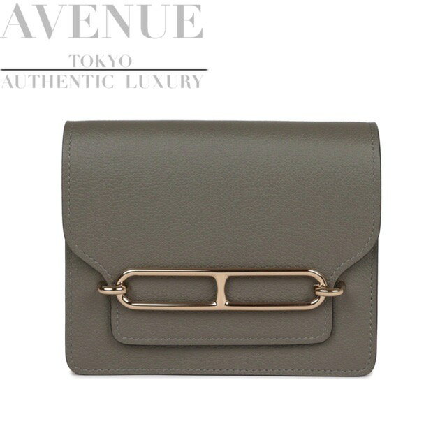 【新品未使用】2023年製 エルメス ロウリス ルリ スリム ウォレット グリメイヤー エヴァーカラー エバーカラー パーマブラス シャンパンゴールド金具 折り財布 HERMES ROULIS SLIM WALLET GRIS MEYER EVERCOLOR PERMABRASS GOLD HARDWAREのサムネイル