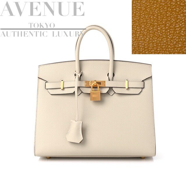 yVigpz2021N GX o[L25 XyVI[_[ F\ i^ W[kAu Gv\ }bgS[h p[\iI[_[ z[XV[ HERMES BIRKIN 25 VERSO NATA JAUNE AMBRE EPSOM BRUSHED GOLD HARDWARE HSS