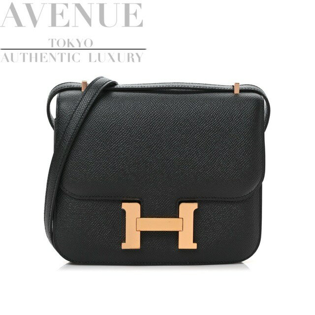 ڤۤܿʡۥ᥹ ߥ˥󥹥 18 ֥å ץ ɶ ԥ󥯥ɶ Хå HERMES MINI CONSTANCE 18 BLACK EPSOM ROSE GOLD PINK GOLD HARDWAREš