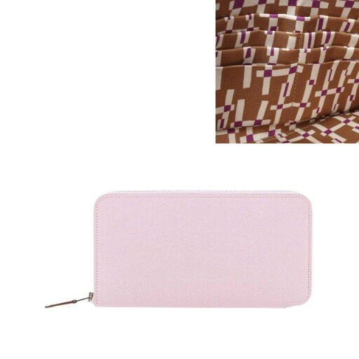 エルメス アザップ シルクイン ロングウォレット 長財布 モーヴペール エプソン シルバー金具 HERMES AZAP SILK IN LONG WALLET MAUVE PALE EPSOM SILVER HARDWARE【中古】 エルメス アザップ シルクイン ロングウォレット 長財布 モーヴペール エプソン シルバー金具 HERMES AZAP SILK IN LONG WALLET MAUVE PALE EPSOM SILVER HARDWARE【中古】