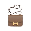 エルメス ミニコンスタンス 18 ミラー エトゥープ エプソン ゴールド金具 ショルダーバッグ HERMES MINI CONSTANCE 18 MIRROR ...