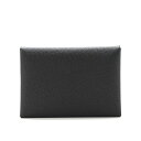 エルメス カルヴィ デュオ カードケース ブラック エプソン シルバー金具 HERMES CALVI DUO CARD CASE BLACK EPSOM SIL...