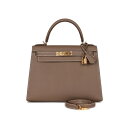エルメス ケリー28 外縫い エトゥープ エプソン ゴールド金具 HERMES KELLY SELLIER 28 ETOUPE EPSOM GOLD HARDW...