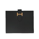 エルメス ベアン コンパクトウォレット ブラック エプソン ゴールド金具 折り財布 HERMES BEARN COMPACT WALLET BLACK EPSO...