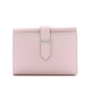 エルメス ベアン コンビネ ミニウォレット モーヴペール エプソン シルバー金具 三つ折り財布 HERMES BEARN COMBINE TRI-FOLD WALLET MAUVE PALE EPSOM SILVER HARDWARE(4)