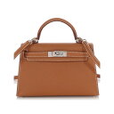 エルメス ミニケリー ケリーミニ2 ミニドゥ 外縫い ゴールド エプソン シルバー金具HERMES KELLY MINI 2 SELLIER GOLD EPSOM SILVER HARDWARE(4)
