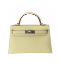 エルメス ミニケリー ケリーミニ2 ミニドゥ ジョーヌミルトン エプソン シルバー金具 HERMES KELLY MINI2 JAUNE MILTON EPSO...